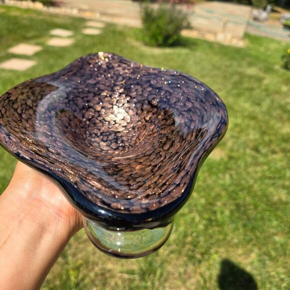 Mid Century Murano Copper Aventurine Dish Ashtray Oblong Copper‎ Sparkle main image 6